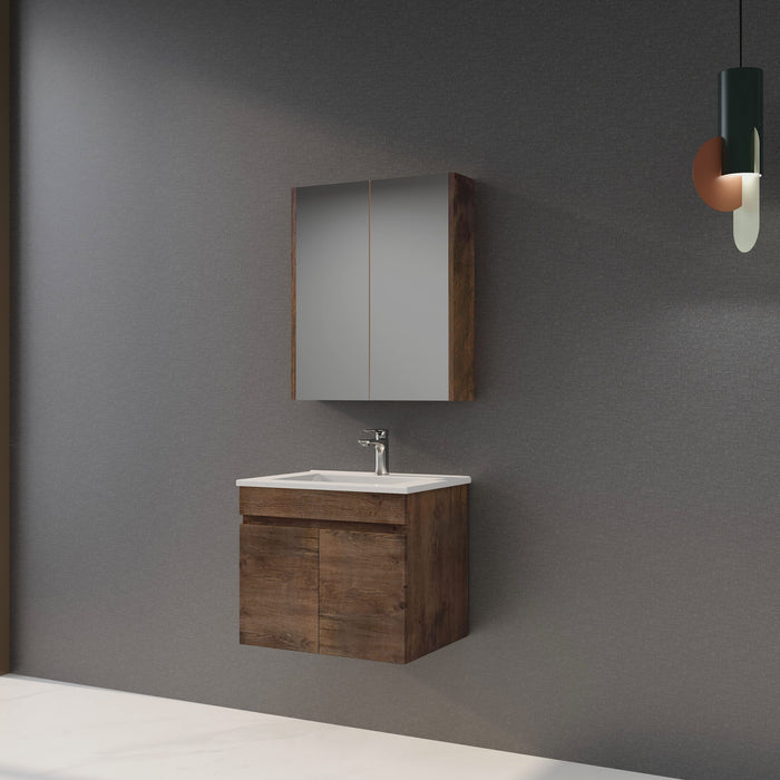 600-1500mm*500mm*450mm Berge Dark Oak MDF Wall Hung Vanity