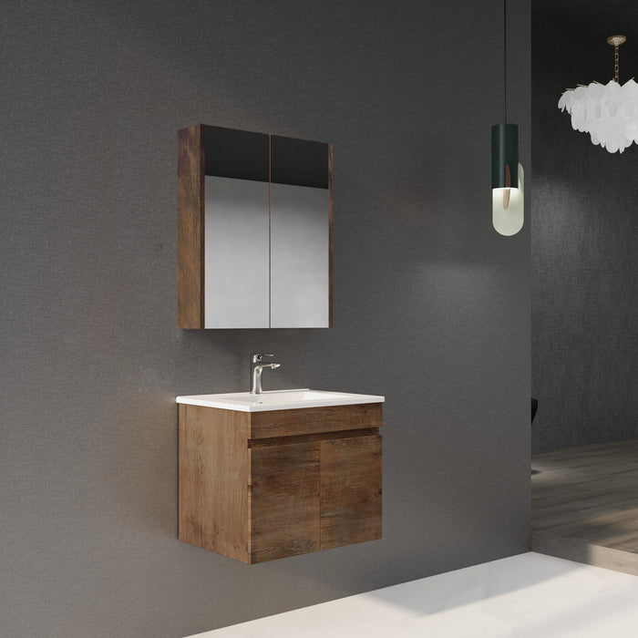 600-1500mm*500mm*450mm Berge Dark Oak MDF Wall Hung Vanity