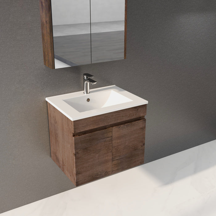 600-1500mm*500mm*450mm Berge Dark Oak MDF Wall Hung Vanity
