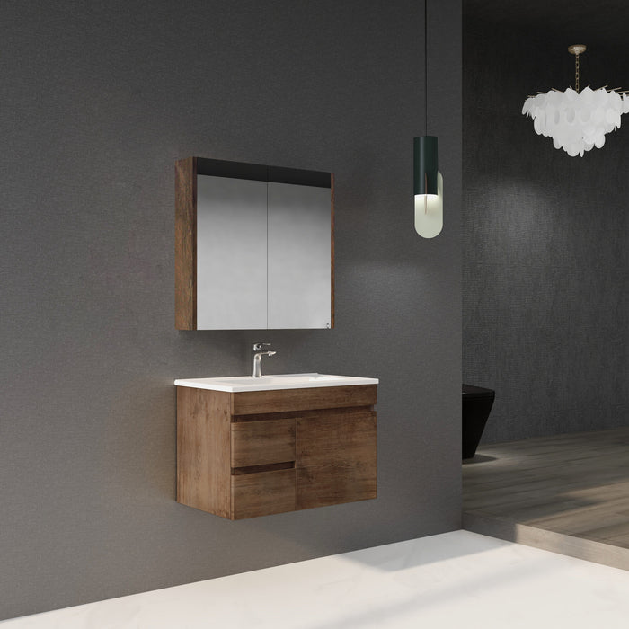 600-1500mm*500mm*450mm Berge Dark Oak MDF Wall Hung Vanity