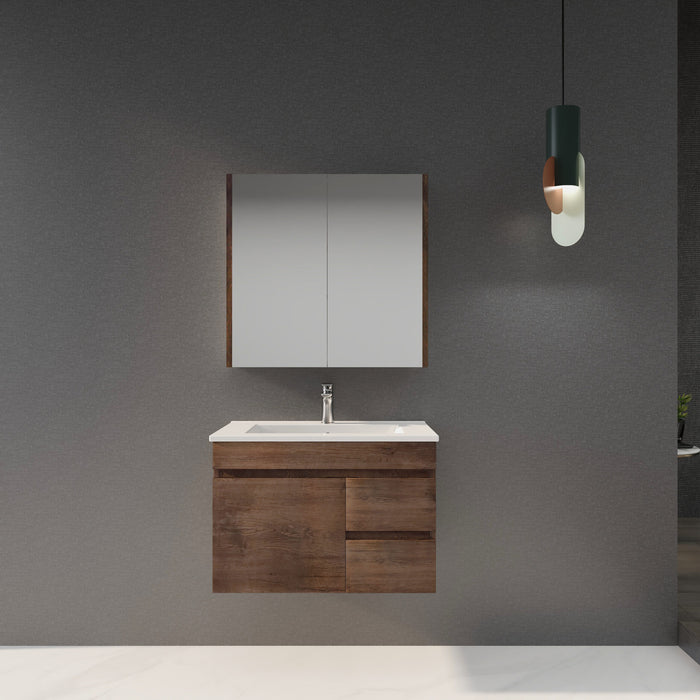 600-1500mm*500mm*450mm Berge Dark Oak MDF Wall Hung Vanity