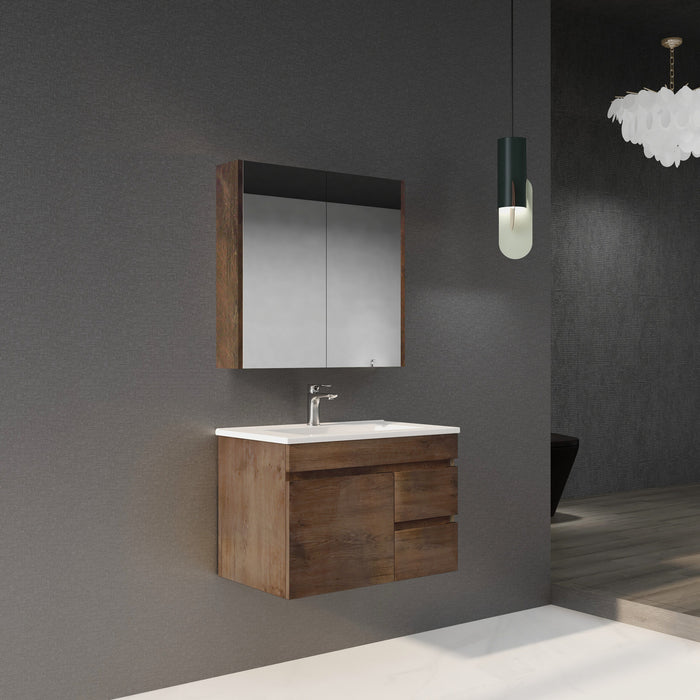 600-1500mm*500mm*450mm Berge Dark Oak MDF Wall Hung Vanity