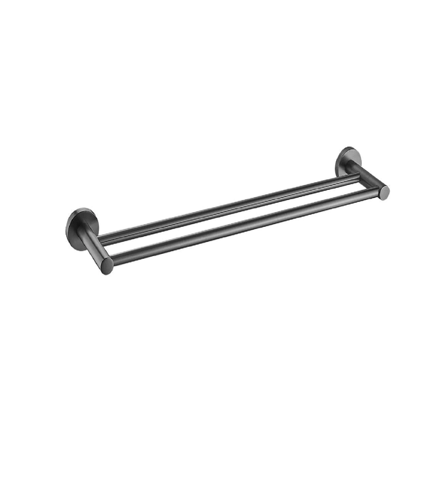 Ideal Double Towel Rail - 900mm (Brushed Gun Metal)