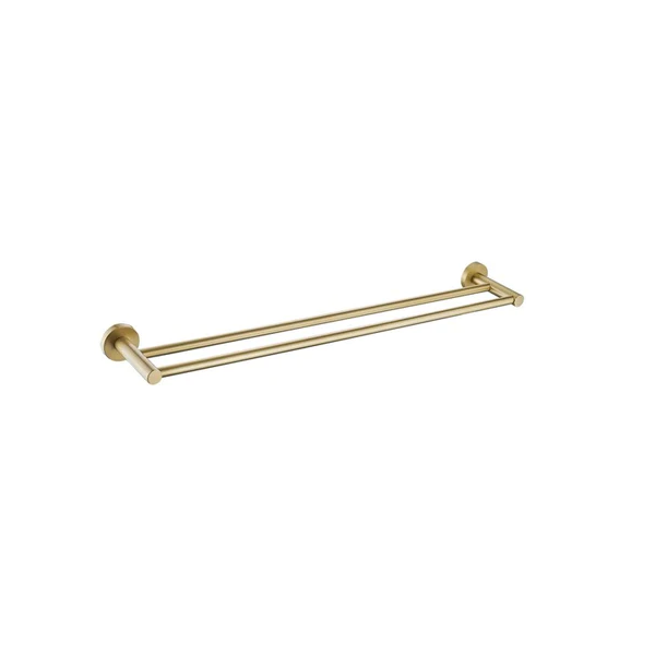 Ideal Double Towel Rail - 750mm (Brushed Gold)