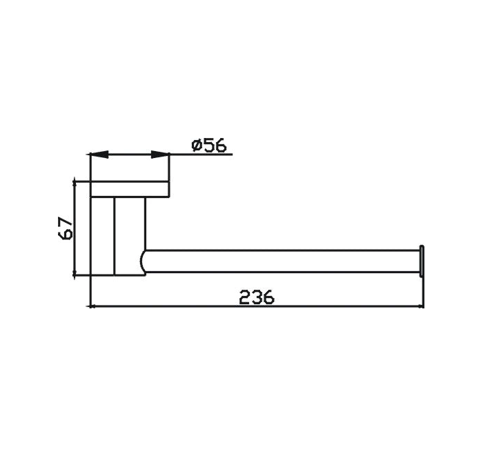 Ideal Hand Towel Rail (Brushed Nickel)