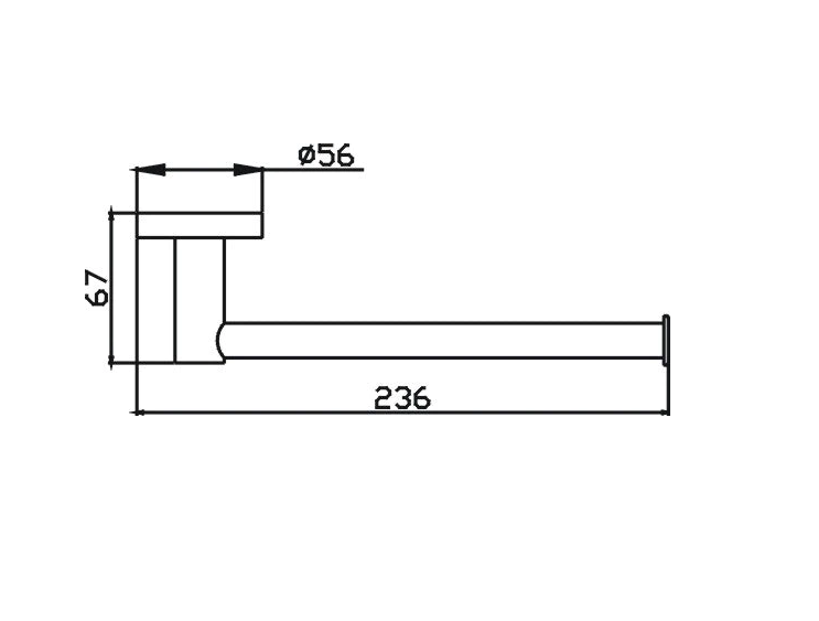 Ideal Hand Towel Rail (Black)