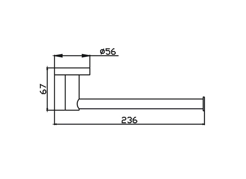 Ideal Hand Towel Rail (Brushed Gun Metal)