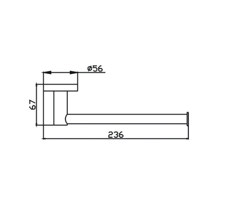 Ideal Hand Towel Rail (Brushed Gold)