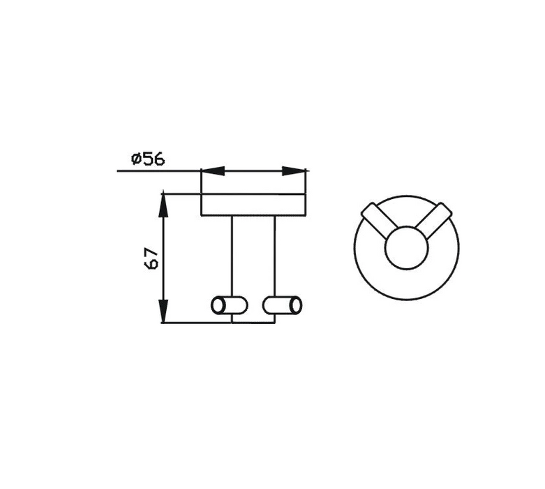 Ideal Double Robe Hook (Brushed Nickel)