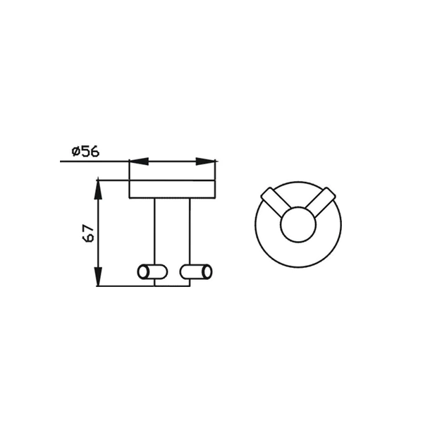 Ideal Double Robe Hook(Brushed Gold)