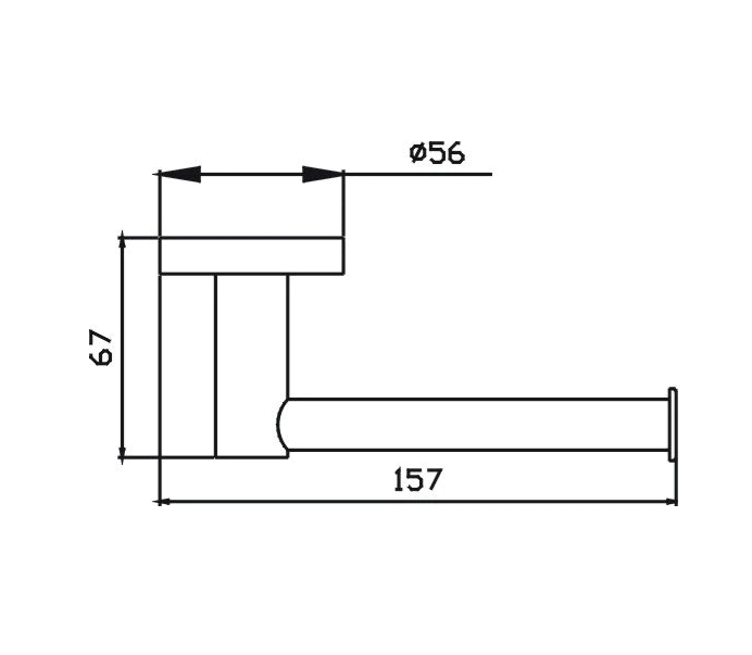 Ideal Toilet Roll Holder (Black)
