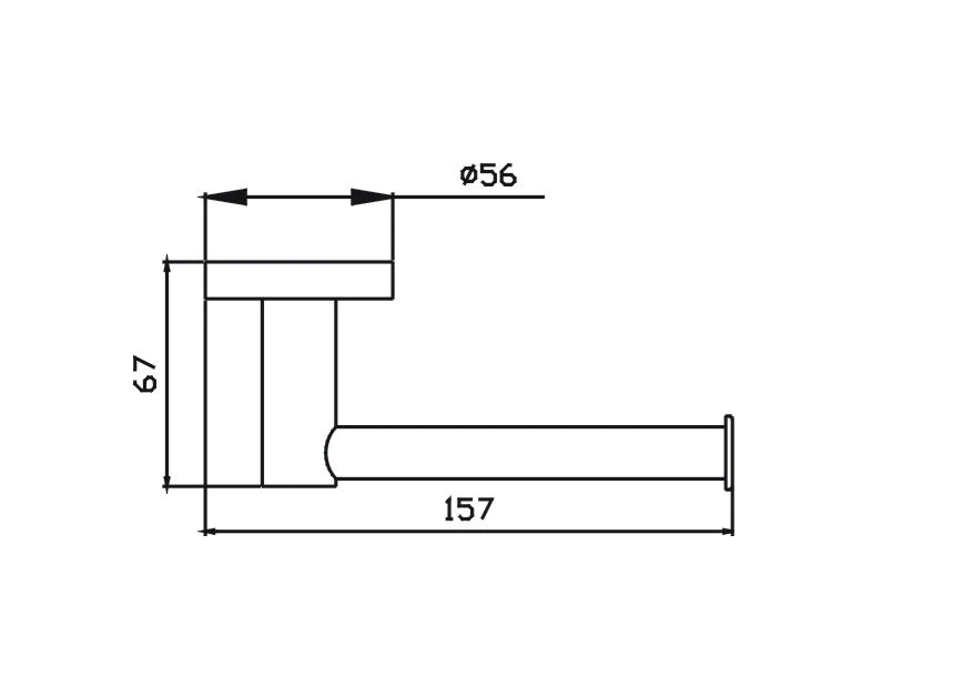 Ideal Toilet Roll Holder (Brushed Gun Metal)