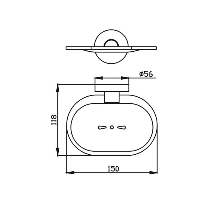 Ideal Soap Dish (Brushed Nickel)