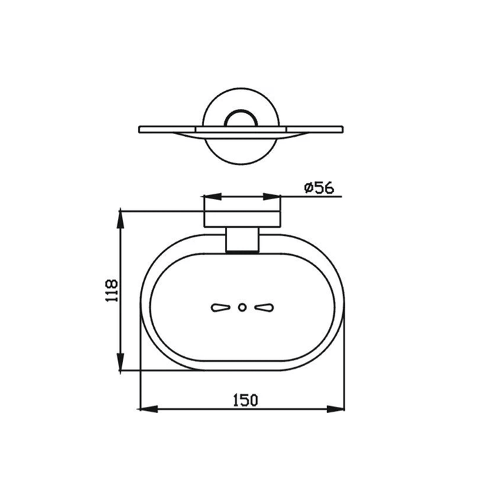 Rose Gold Ideal Soap Dish Wall Round Mount Plate
