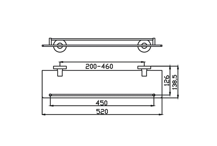 Ideal Shelf (Brushed Gun Metal)