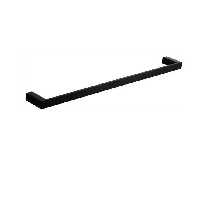 Elegant Single Towel Rail - 800mm (Black)