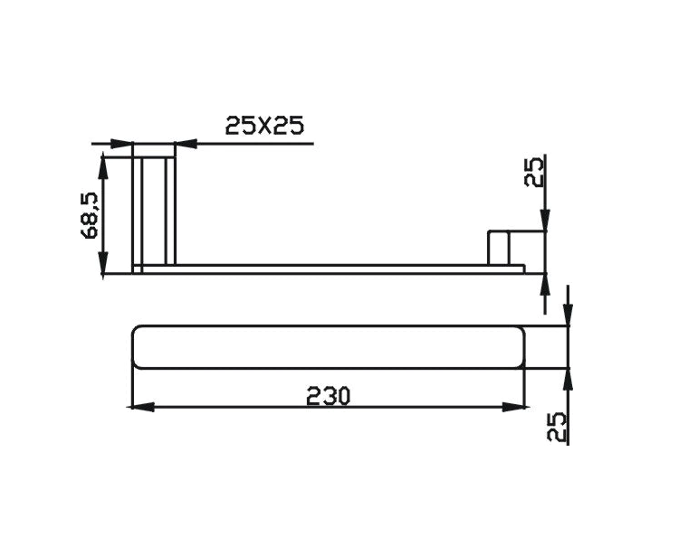 Elegant Hand Towel Rail (Black)