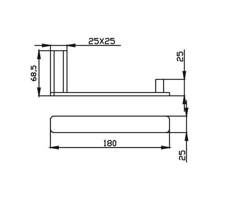 Elegant Toilet Roll Holder (Black)