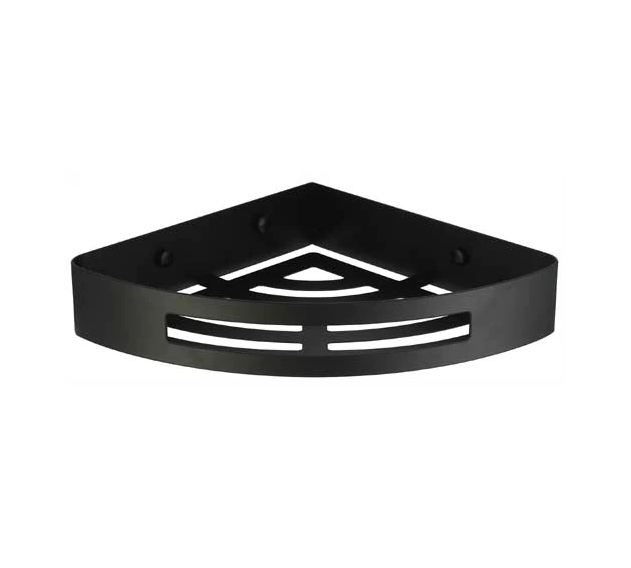 Universal Stainless Steel Corner Shelf (Black)