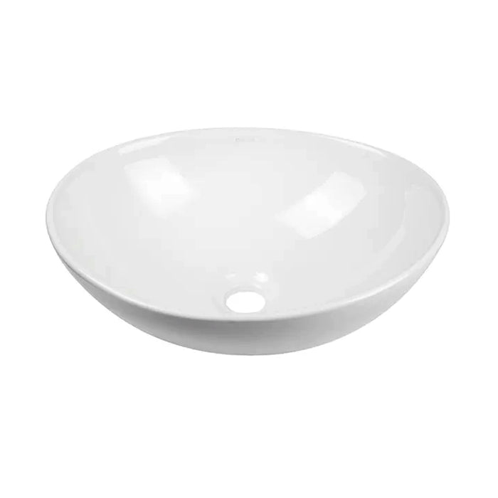 400*345*145mm Gloss White Ceramic Oval Above Counter Basin