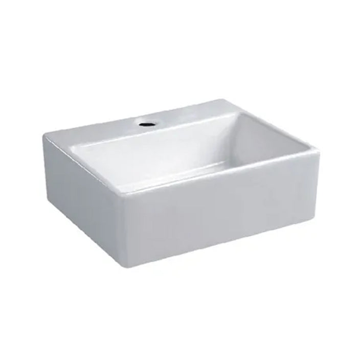 330*290*115mm Gloss White Ceramic Rectangle Wall Hung/Above Counter Basin