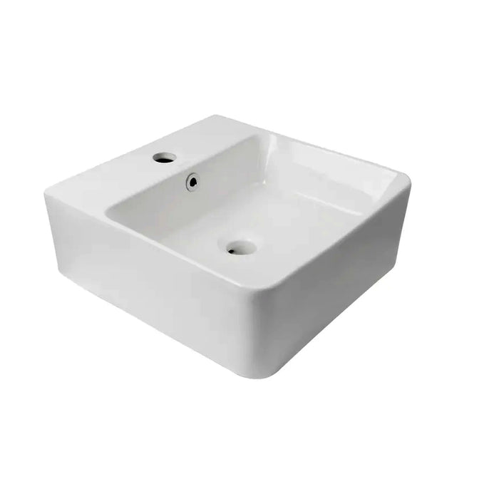 420*400*155mm Gloss White Super Slim Fine Ceramic Rectangle Wall Hung/Above Counter Basin