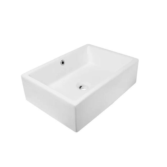 500*355*145mm Gloss White Ceramic Rectangle Above Counter Basin