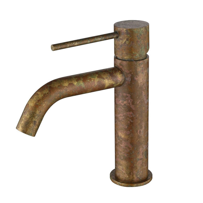 Bella LVB Mica Living Brass With Curved Spout Basin Mixer - HD reno