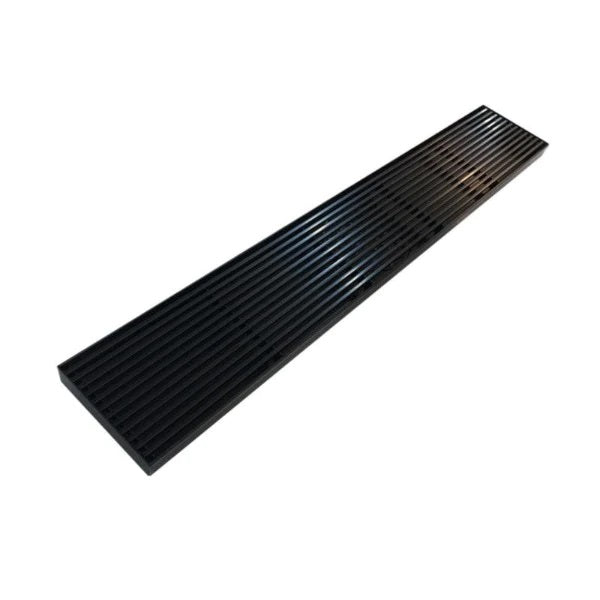 600-3000mm Somer Matte Black DIY Wide Linear Floor Grate Grill Drain (No Outlet)
