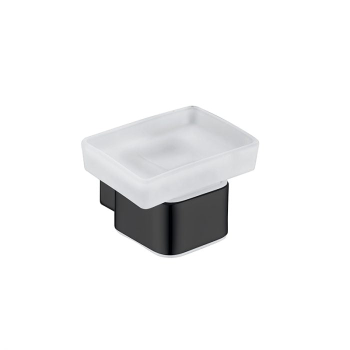 Chrome/Matt Black Stainless Steel ECKIG Soap Dish