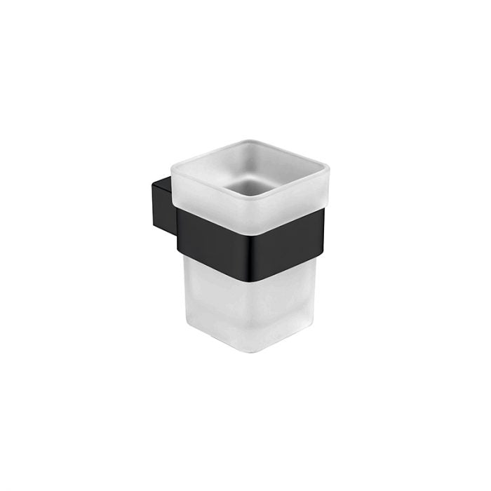 Chrome/Matt Black Stainless Steel ECKIG Thumbler Holder - HD reno