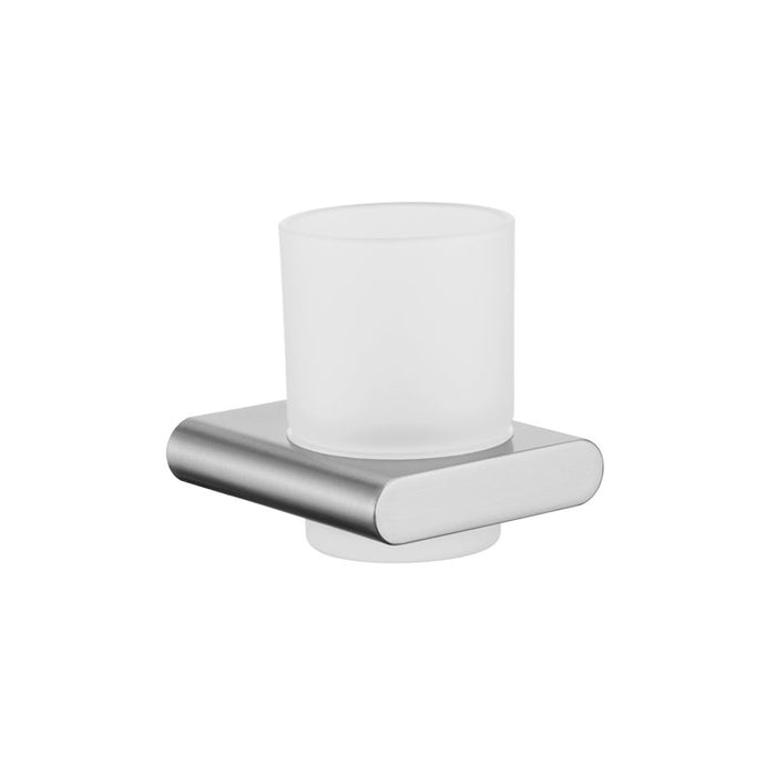 BK KOMPAKT RUND Chrome/Matt Black/Brushed Nickel Brass Single Round Tumbler Holders