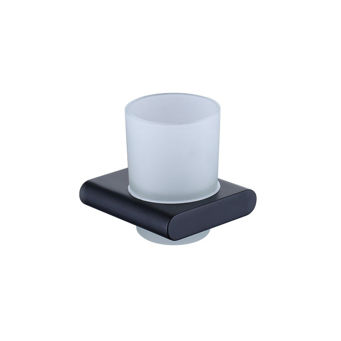 BK KOMPAKT RUND Chrome/Matt Black/Brushed Nickel Brass Single Round Tumbler Holders