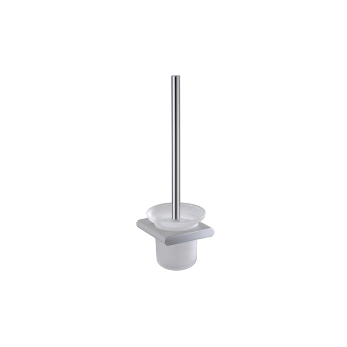 BK KOMPAKT RUND Chrome/Matt Black/Brushed Nickel Brass Square Toilet Brush Holders - HD reno