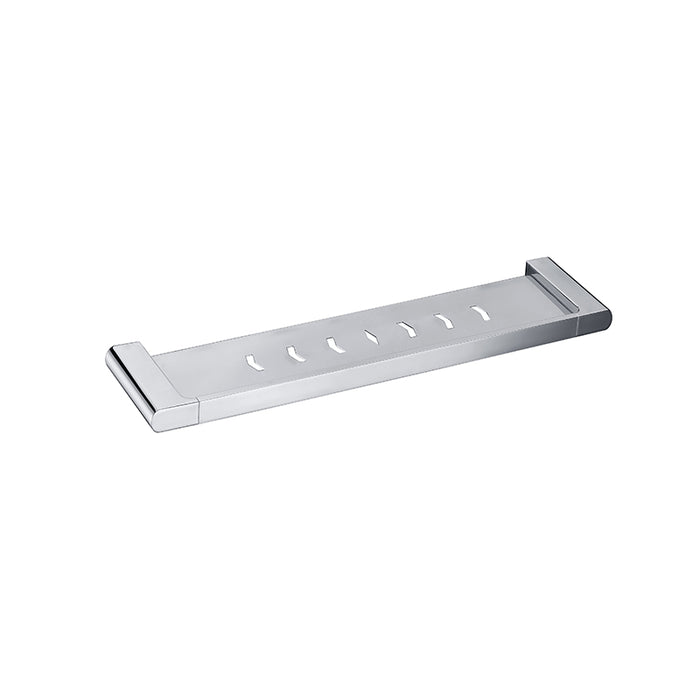 520*120mm BK LUXUS Chrome/Matt Black/Brushed Nickel Glass Square Bars Shower Shelves