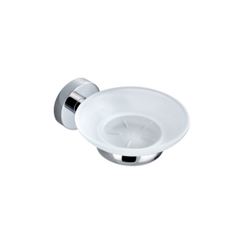 BK RUND Chrome Glass Round Soap Tray - HD reno