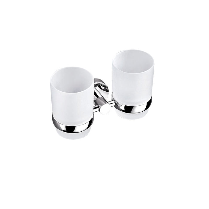 BK RUND Chrome Brass Double Round Tumbler Holders - HD reno