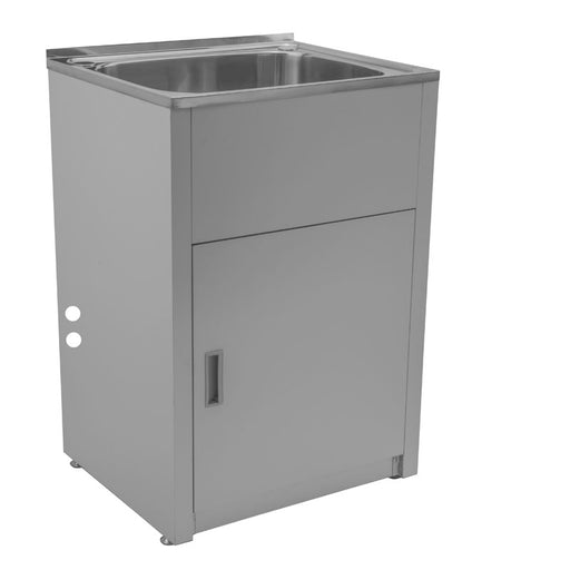 610*510*870mm 45L 304 Stainless Steel Laundry Tub with Metal Cabinet - HD reno