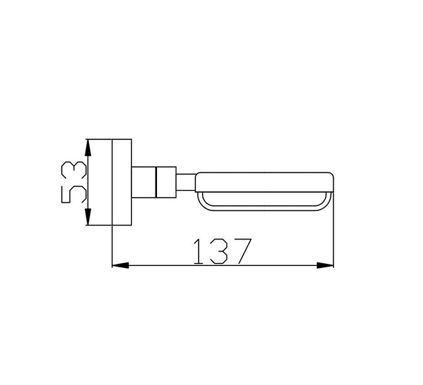 BK ECKIG Chrome Brass Rectangle Soap Basket - HD reno