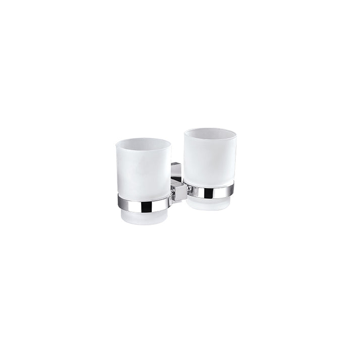BK ECKIG Chrome Brass Double Round Tumbler Holders - HD reno