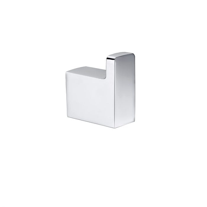 BK KOMPAKT ECKIG Chrome/Matt Black/Brushed Nickel Brass Rectangle Single Robe Hooks
