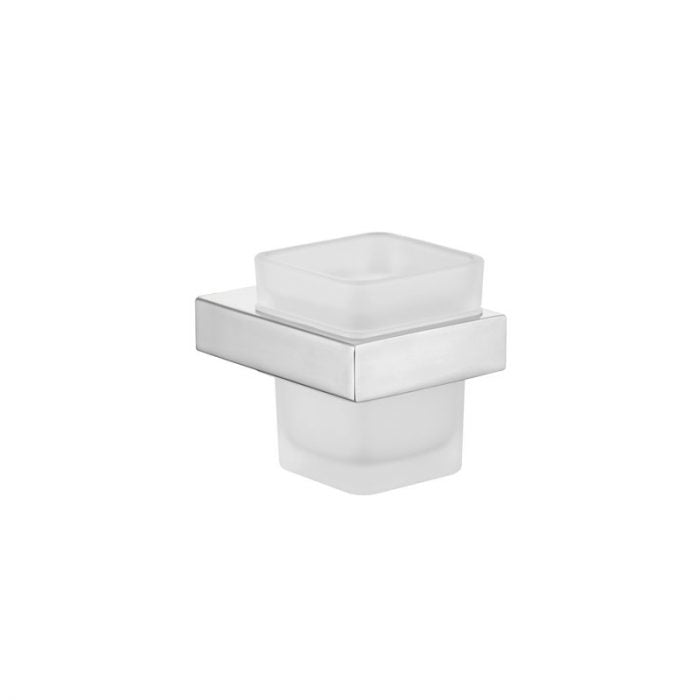 BK KOMPAKT ECKIG Chrome/Matt Black/Brushed Nickel Brass Single Square Tumbler Holders