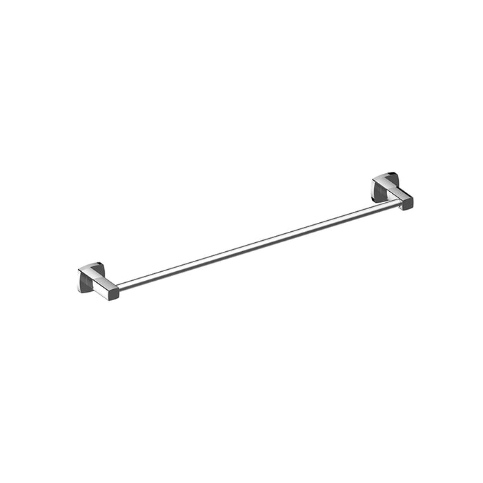800mm BK LUXUS Chrome/Matt Black/Brushed Nickel Brass Single Round Bars Towel Rails - HD reno