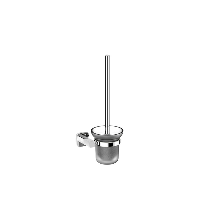 BK LUXUS Chrome/Matt Black/Brushed Nickel Brass Round Toilet Brush Holders - HD reno