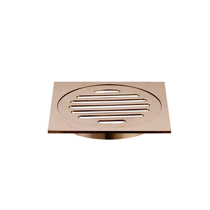 100mm BK WAHLEN 10 (TRADE) ECKIG Chrome/Matt Black/Brushed Nickel/Brushed Bronze/Brushed Gold Brass Square Floor Wastes