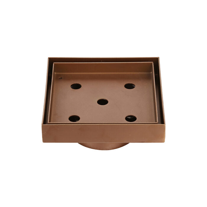 100mm BK WAHLEN 10 (TRADE) ECKIG Chrome/Matt Black/Brushed Nickel/Brushed Bronze/Brushed Gold Stainless Steel Square Smart Tile Insert Waste