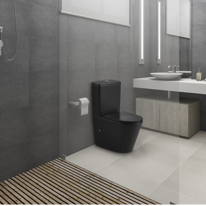 670*360*850mm Unicasa Berlin High Gloss White/Matt Black/Matt White Ceramic Rimless Tornado Back To Wall Toilet