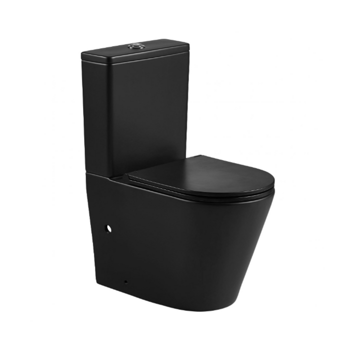 670*360*850mm Unicasa Berlin High Gloss White/Matt Black/Matt White Ceramic Rimless Tornado Back To Wall Toilet