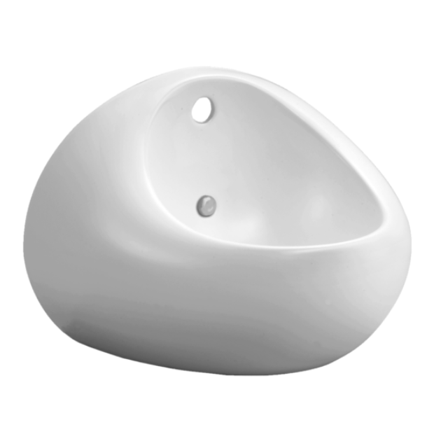 510*355*350mm Egg Junior Ceramic 1 Taphole Wall Basin With Waste - HD reno