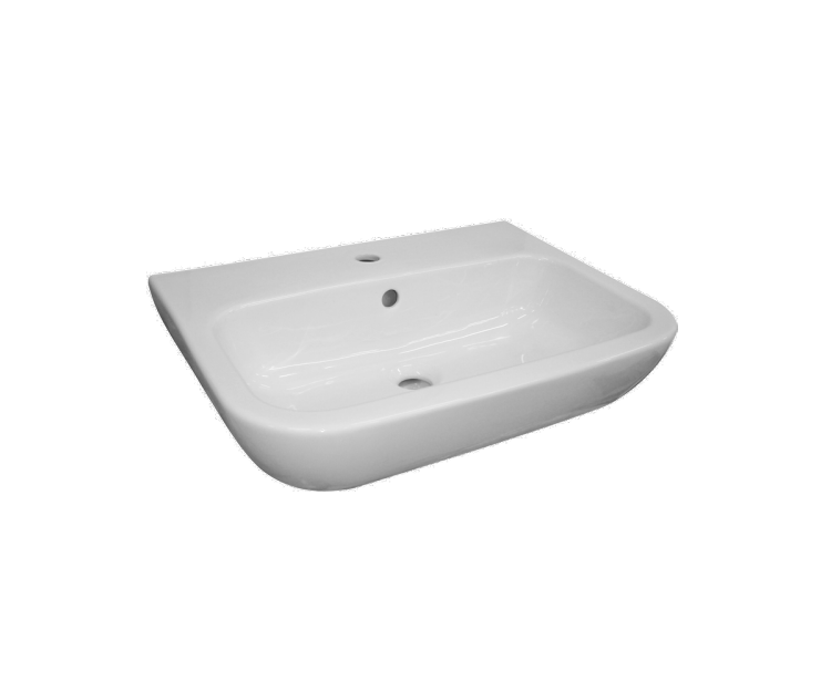 455*350*160mm Emilia Ceramic 1 Taphole Wall Basin With Waste - HD reno